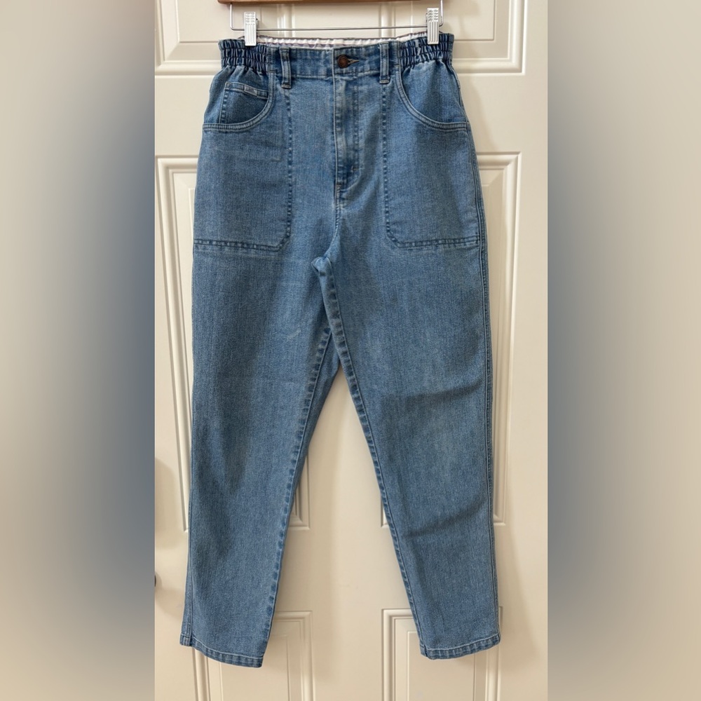 Lee Original Jeans Women's 8 M Denim Light Wash High Waist Grandpa core